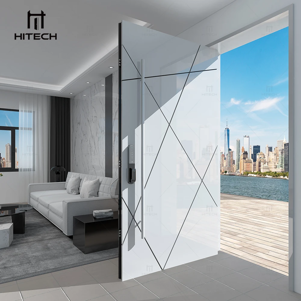 Hitech exterior security steel entrance armor explosion-proof security metal doors front pivot steel doors security exterior