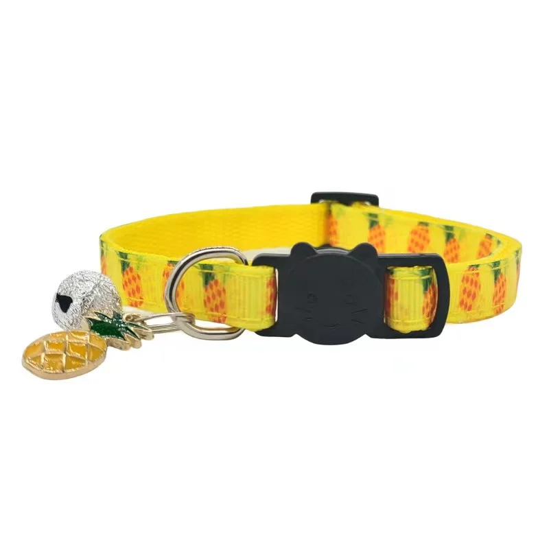 Hot cat collar bell fruit pendant cat collar anti-choking buckle pet collar