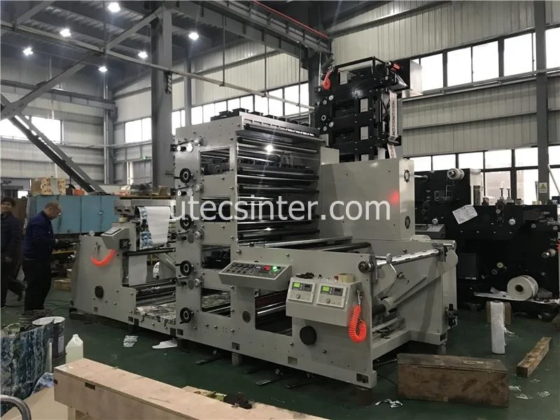 UTR 650 Fully Automatic 4 6 Color Paper Cup Fan Flexo Printer, PE coated cardboard sleeve Blank flexographic printing machine