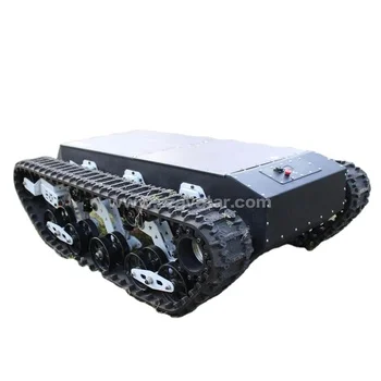 Rubber Robot Chassis Electric Tracked Vehicle With Platform