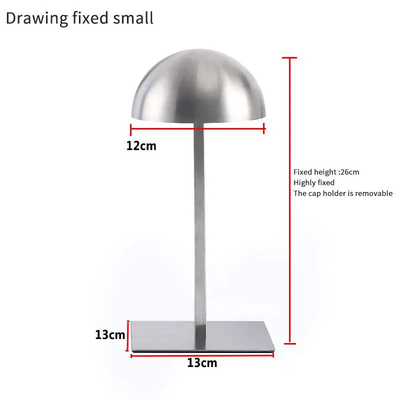 hot sale luxury metal stainless steel hat rack adjustable custom silver in stock counter top hat display holder for boutique