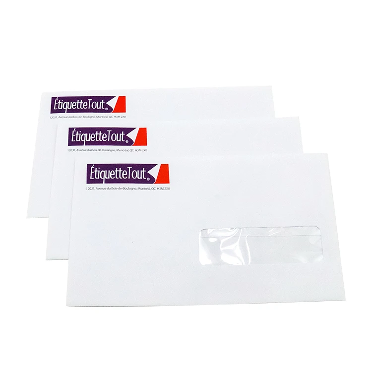Wholesale Customize Paper Business Envelope File Shipping Envelope With PVC Single Window