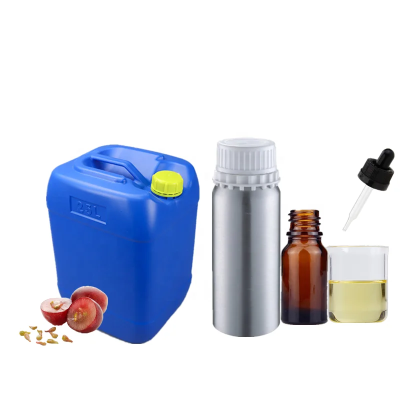 100% Natural Food Grade Cold Pressed Massage Oil Grape Seed Oil For Skin Care And Cosmetics Factory Price