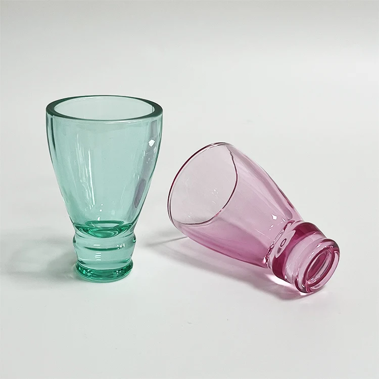 45ml Crystal Eco-friendly colored unique shape bottle cup shot glasses Special Design Creative Beer Bottleneck whisky Shot Glass