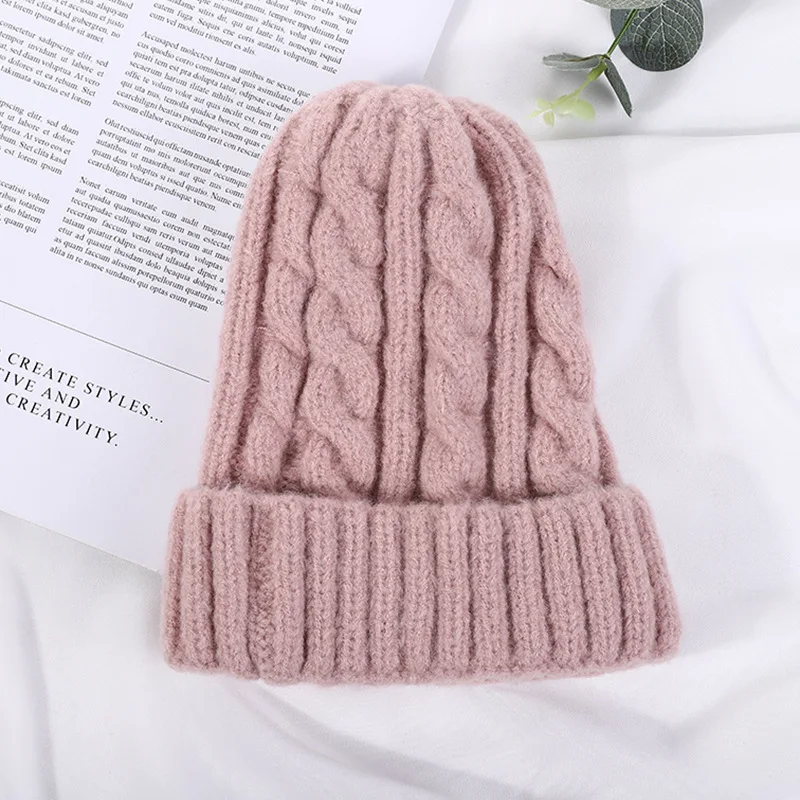 Custom Logo Beanie Hat Japanese Warm Wool Cap High Quality Winter Hats Wholesale Korean new Knitted Cap Fashion Pullover Hats