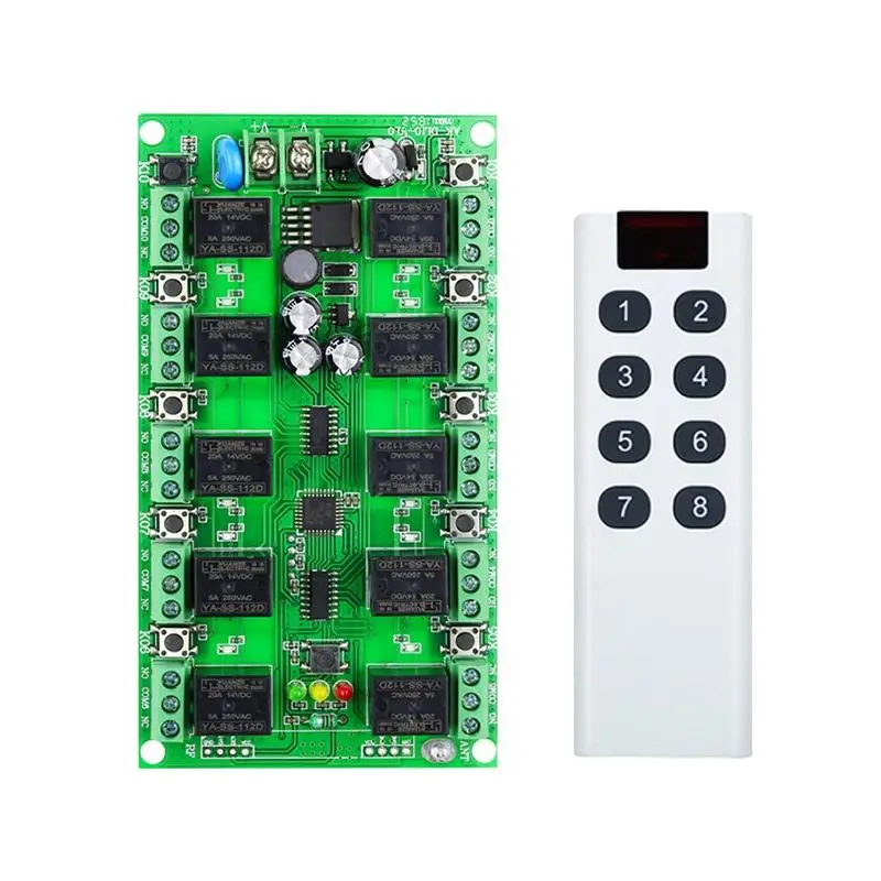DC12V 10 Channels 315/433MHz Universal Lighting control Security alarm Wireless Remote Controller Switch Set