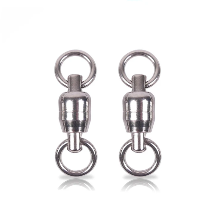 New design 0#-10#  stainless steel Ball bearing swivel with solid ring fishing accessories