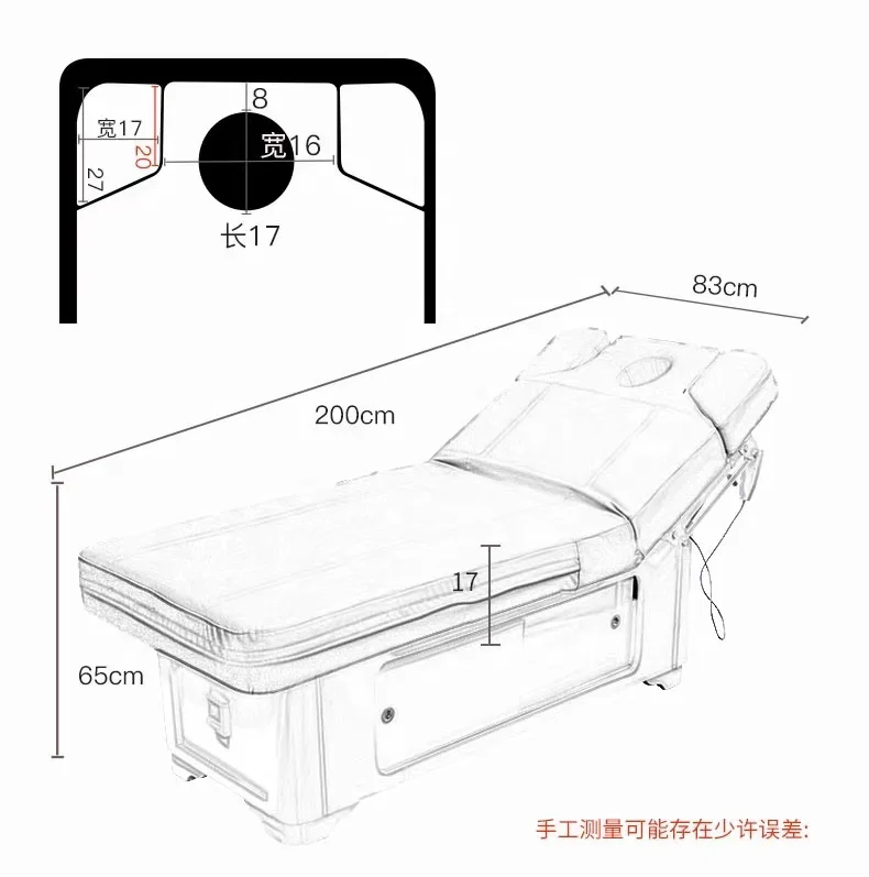 Spa Table Facial Cosmetic Electric Bed Massage