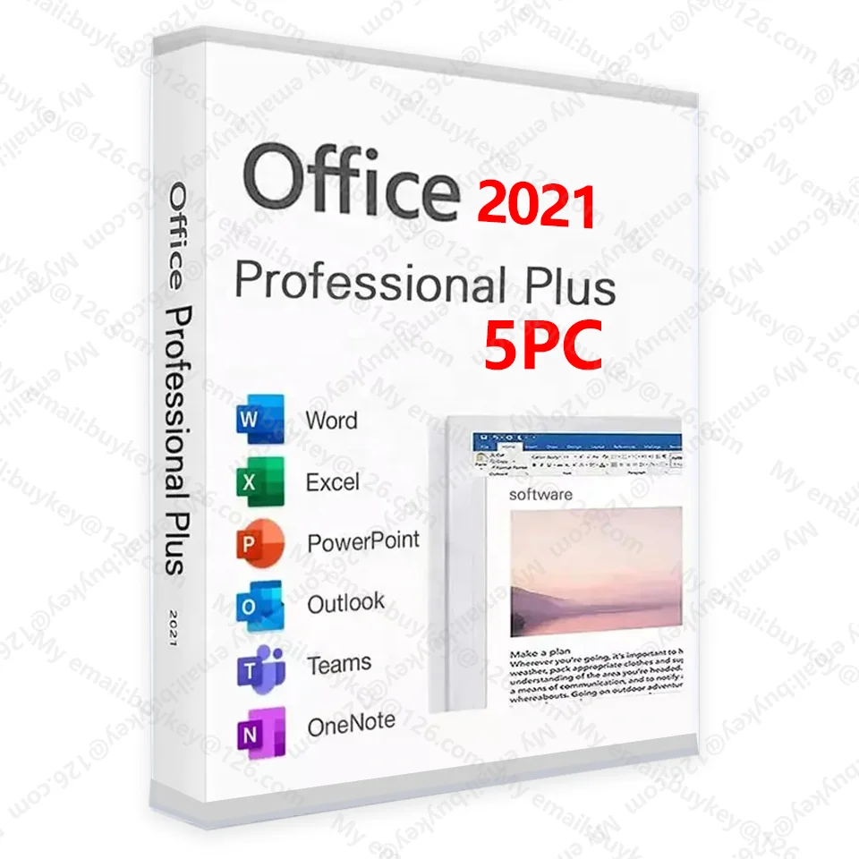 Software Newset Office 2021 Professional Plus  key office 2021 key professionnel ms Office 2021 Pro Plus License Key 5 PC