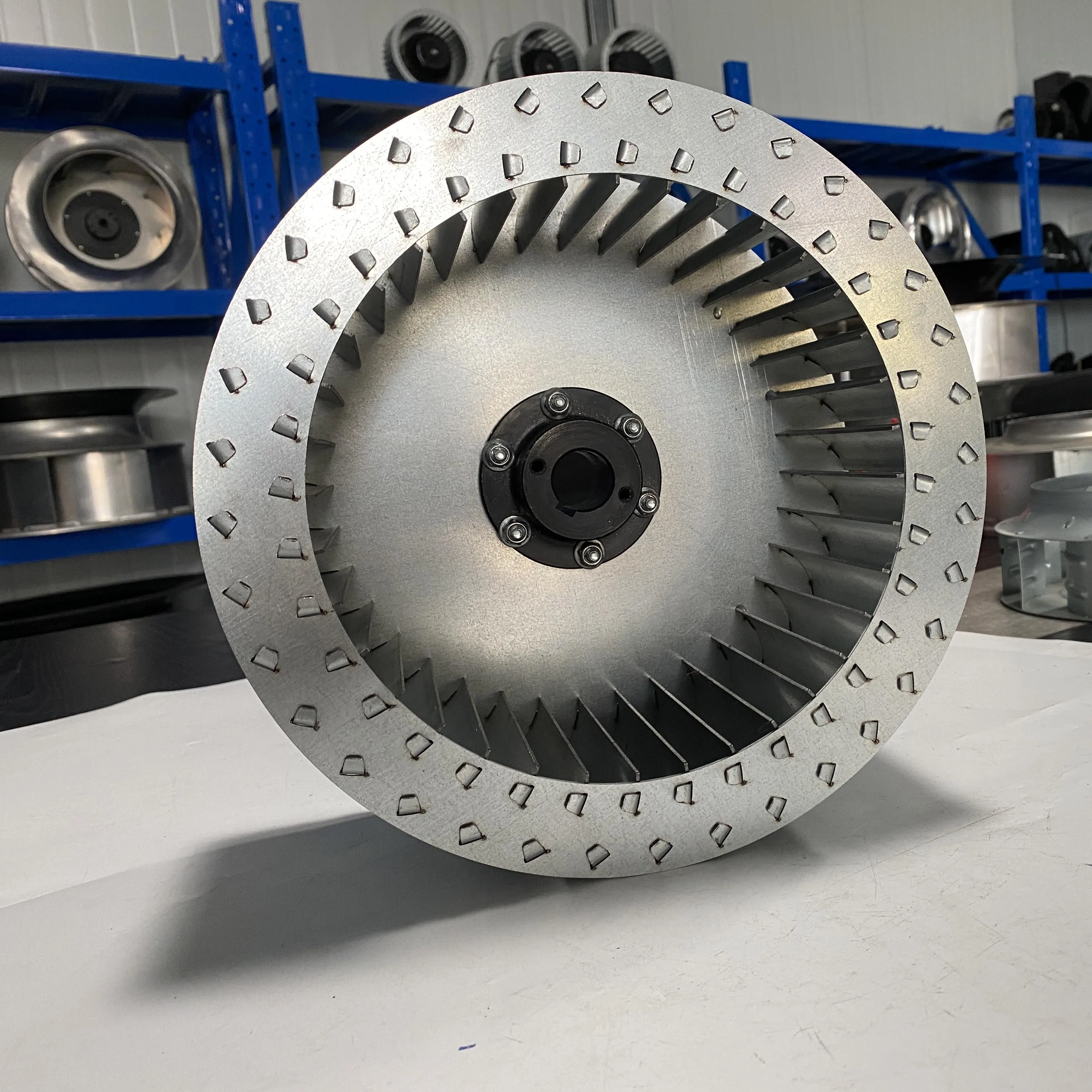 Aluminum centrifugal axial flow fan coil blades blower motor impeller