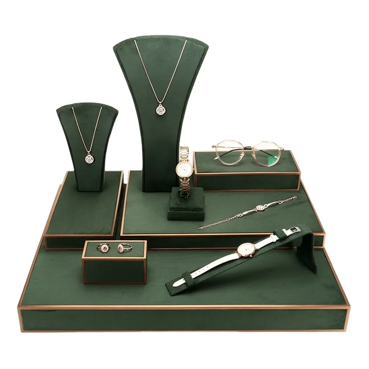 Jewelry Stand 3 Tier Towers Tree Jewelry Organizer with Metal Rack and Paulownia Wood Storage Base Necklaces Bracelets Earrings