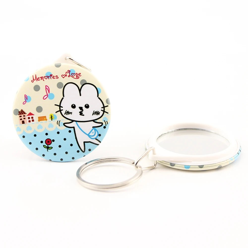 Popular 44mm blank mirror keychain button badge machine making material, DIY button making material