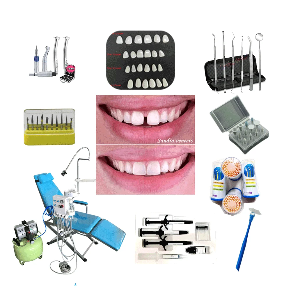 Hot Selling Cosmetic Kit Pro False Dental Denture Hp95 Top And Bottom Set Using Bonding Technology resin Tooth Veneer