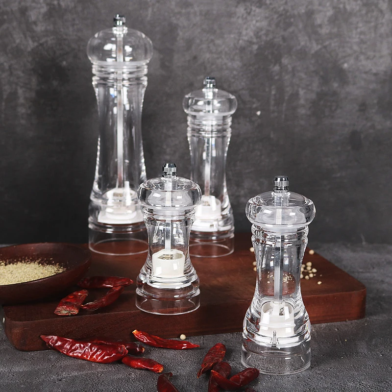 amazon high quality kitchen accessories tools gadgets kitchenware transparent  acrylic salt and pepper mill mills