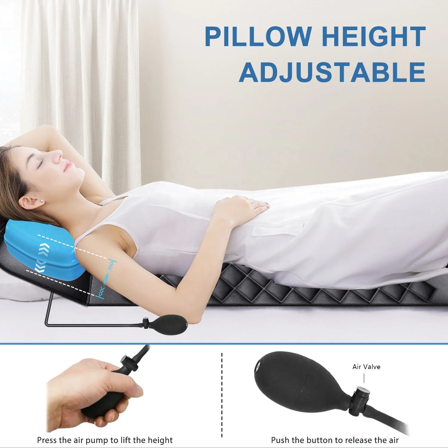 2024 Hot New Products Portable Folding Massage Mattress Full Body Fixed Point Massage Adjustable airbag heated massage mattress