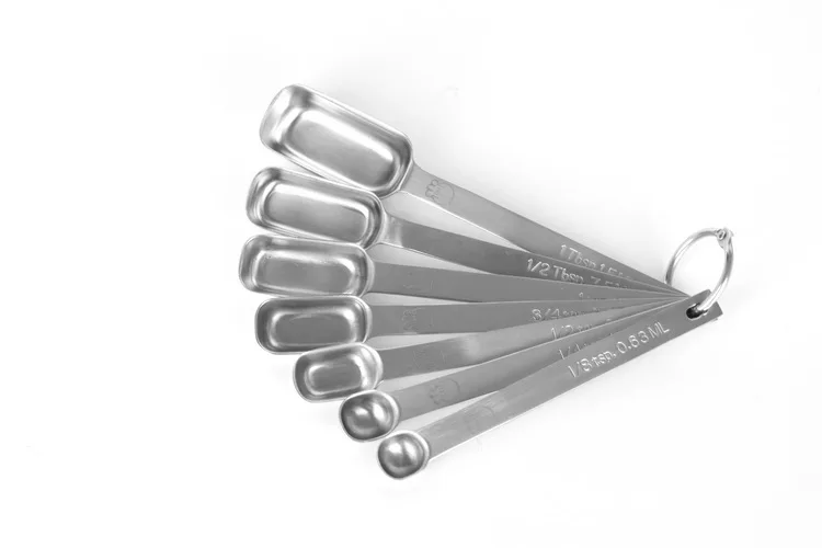 Kitchen Accessories Rectangle Measuring Spoons Stainless Steel Measuring Spoons
