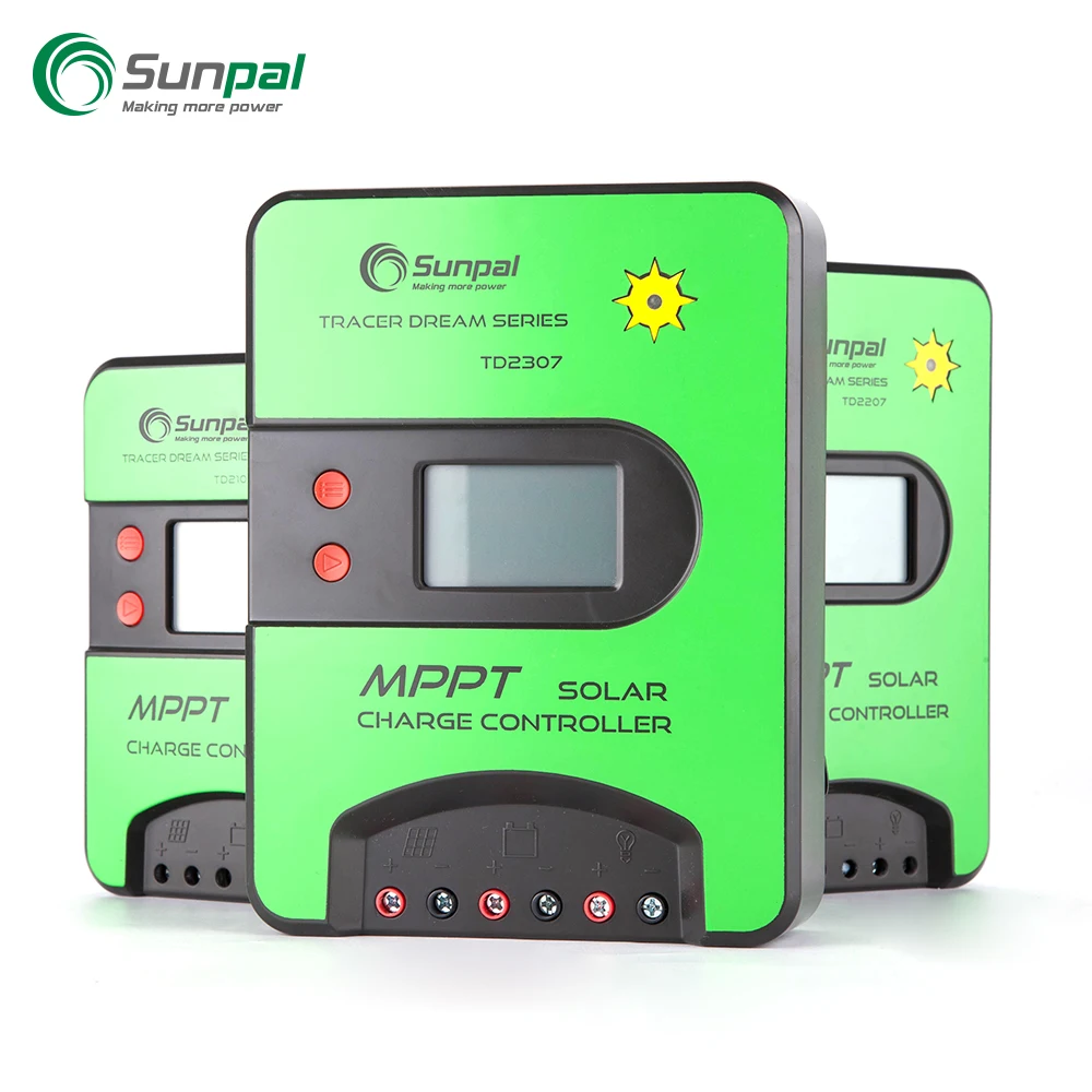 Sunpal MPPT Solar Charge Controller 10A 15A 20A 30A 40A 12V 24V 36V 48V PWM Solar Battery Charger Controller Factory Price