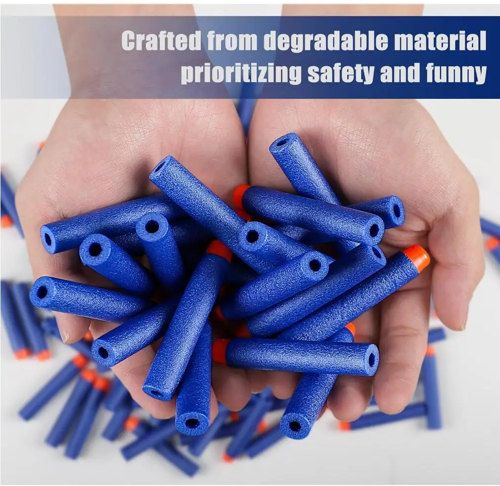 300PCS/pack blue color Refill Darts soft eva Foam Bullets Pack for kids Party Favors