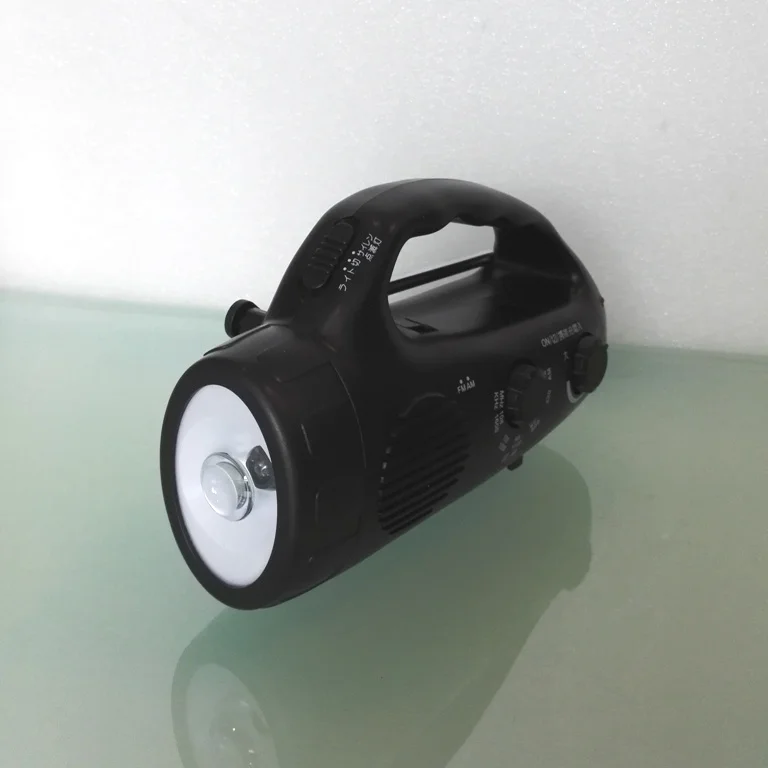 Portable Wind up radio lantern flashlight with siren blinking and smart phone charger