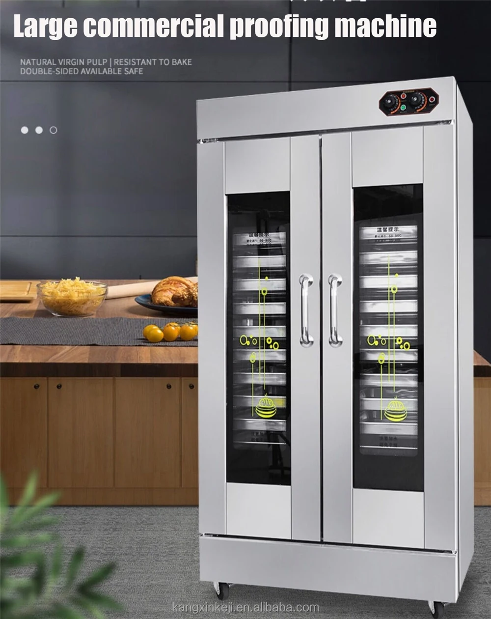 Commercial oven Bakery Retarder Dough Fermentation Machine 32 Trays Double Doors Bread Fermenting Proofer