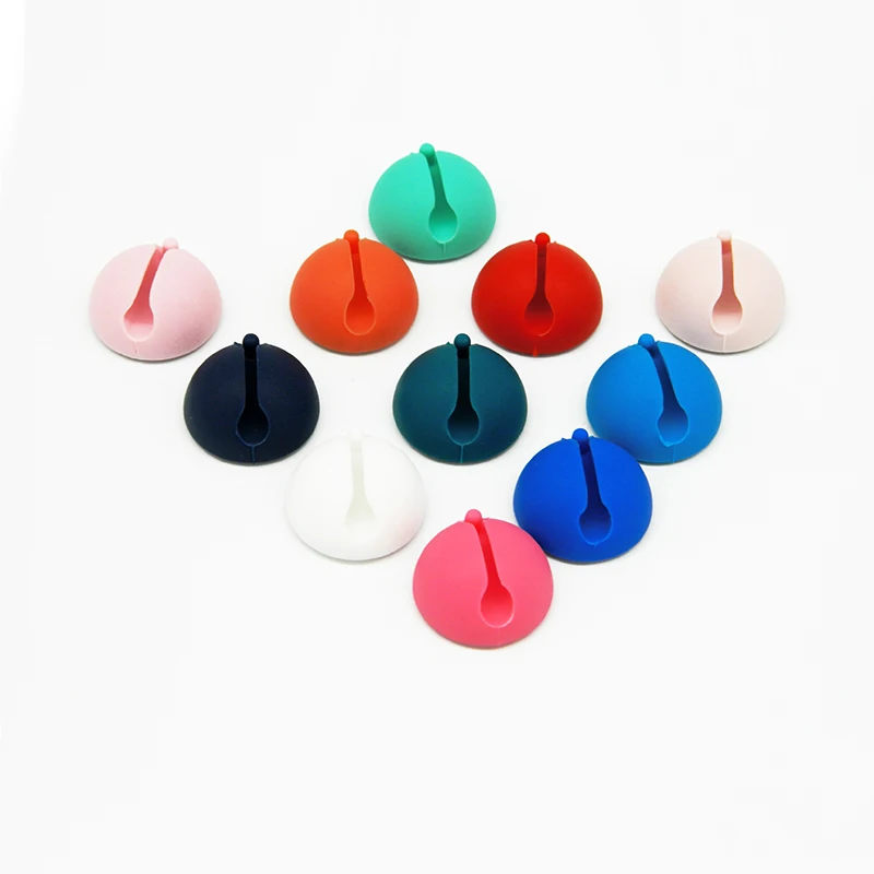 Hot Selling Desktop Cable Organizer Multipurpose Wire Cord Cable Tidy Holder Drop Clips Silicone Organizer Line Fixer Winder