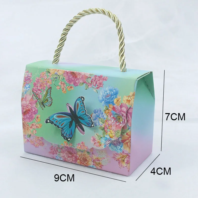 Hotsale Beautiful Butterfly and Flower Wedding Candy Box Candy Bag Baby Shower Wedding Favors Chocolate Paper Gift Box