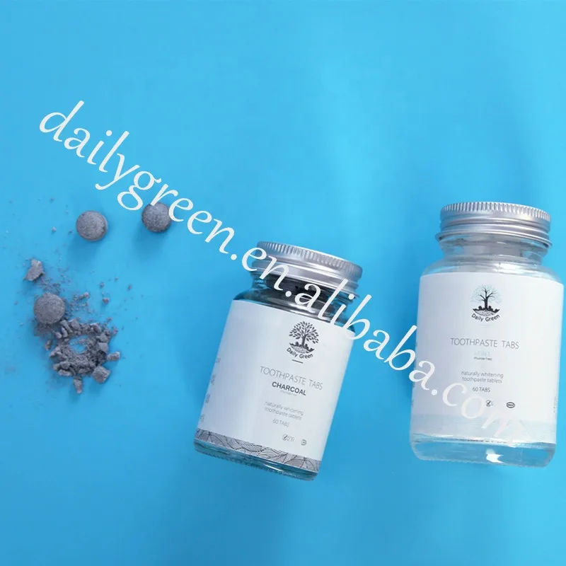 Eco Solid Baking Soda Travel Black Mint Toothpaste solid mouthwash tablets