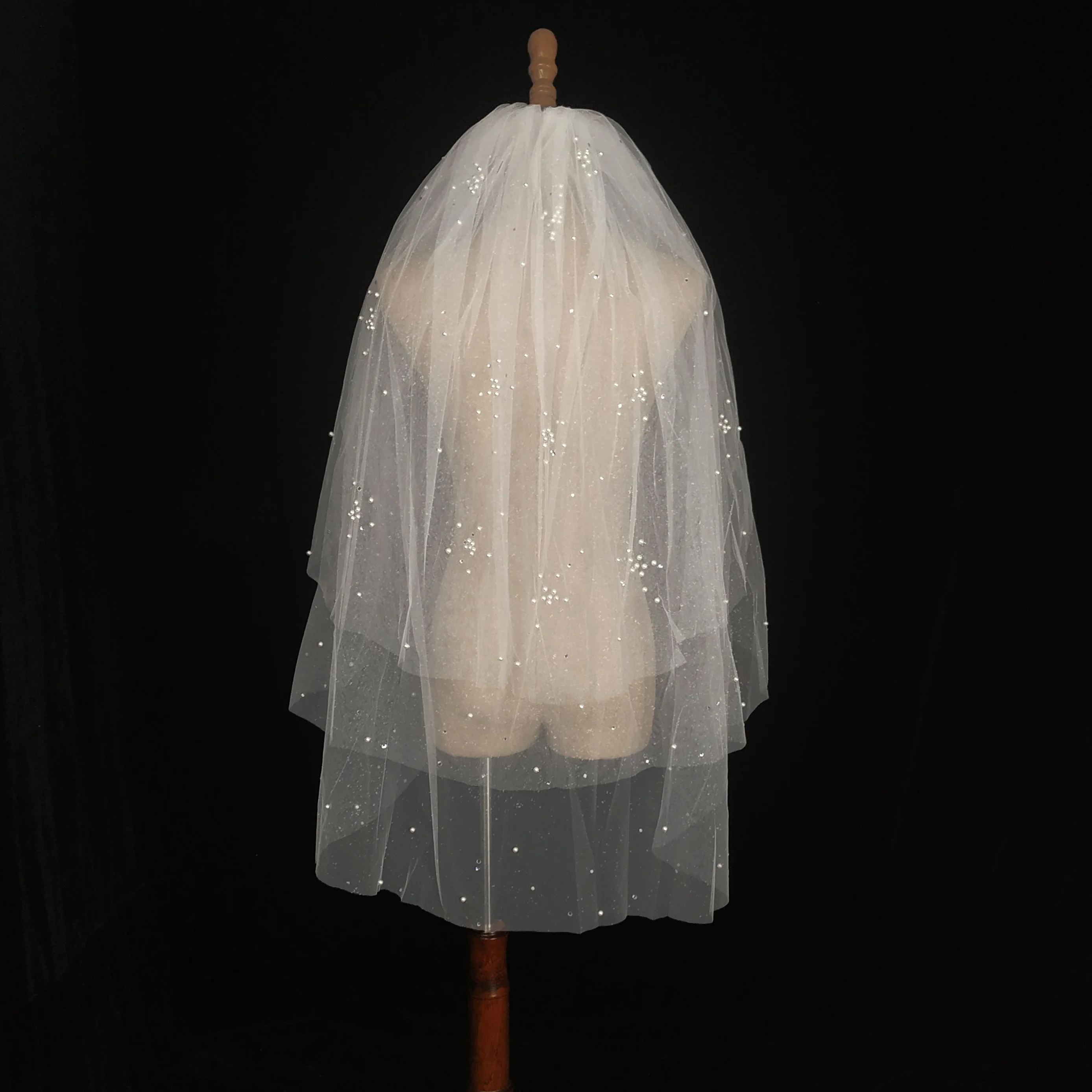 
Pearl glitter diamond magic craft Modern Bride wedding accessories wedding party 1.5 m veil 