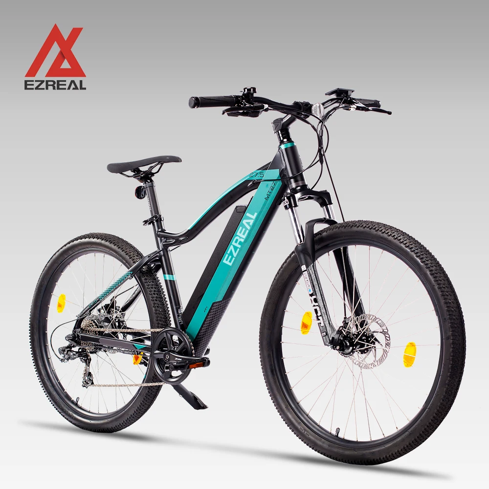 Ezreal MT06 36V 10.4 Ah 27.5 Inch Electric Pedal Assisted Dirt E-Bike Best Mileage Full Suspension with Rear Hub Motor 24 Speed