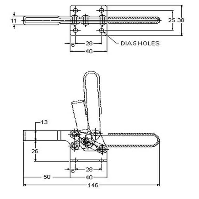 Переключные зажимы, безопасный деревообрабатывающий ручной инструмент, быстроразъемный зажим, горизонтальный тумблер, зажим, GH-201c
