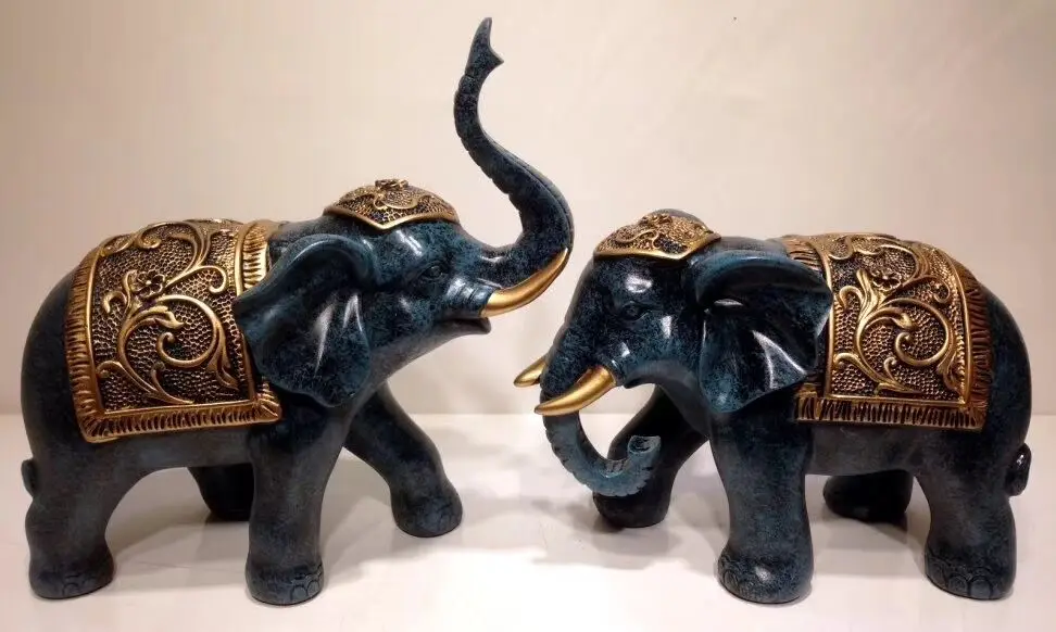 Factory Custom made best home decor crafts polyresin gifts elephant decor resin sculpture crafts made of resin