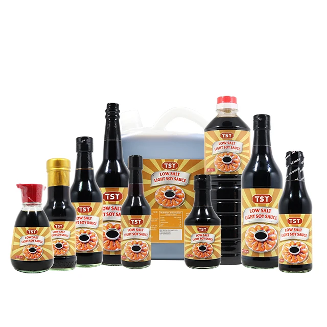 Chinese condiments wholesale  Bulk shoyu halal low salt  light  soy sauce