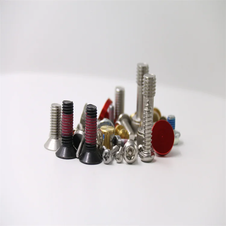 Customized Stainless steel brass screw carbon steel Nylon patch CD pattern Security O ring sealing  Chicago Captive panel screw