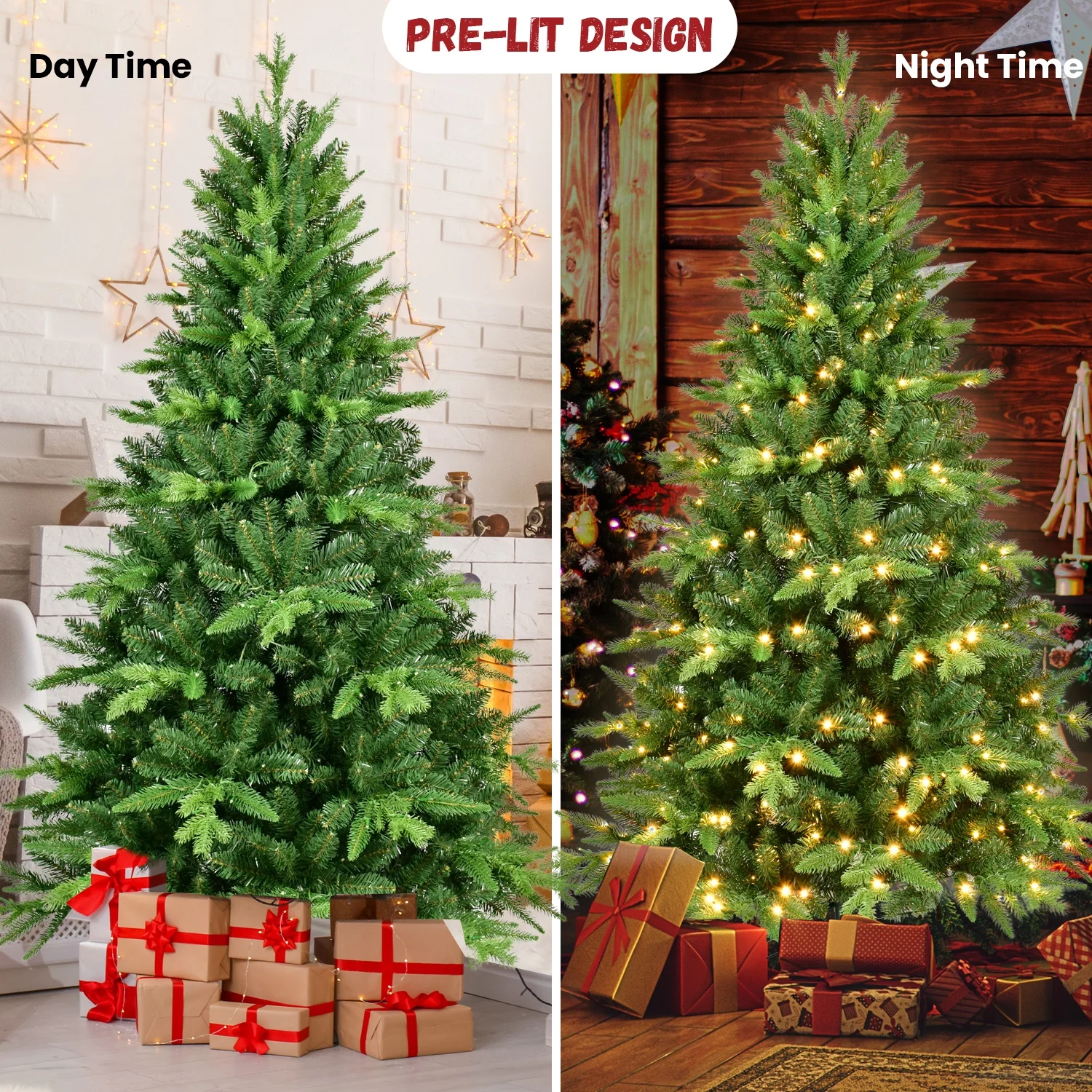 2024 Made in China Hot sale of 15ft Artificial christmas trees  pre lit for home outdoor used