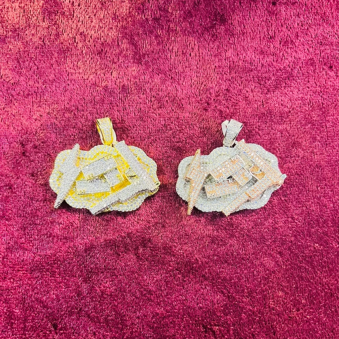 Power Money Respect Pendant Hip Hop Cool Men Jewelry Micro Pave 5A CZ Gold Plated Iced Out Jewelry