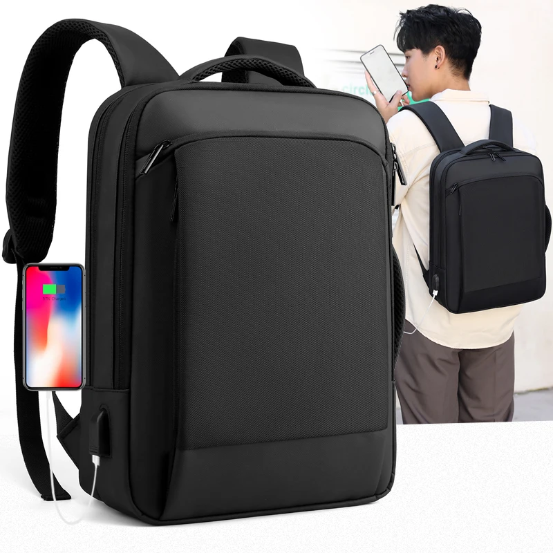 New Design Oxford Cloth Large Capacity Business Computer Backpack Durable Laptop Backpack Wit USB Charging Port