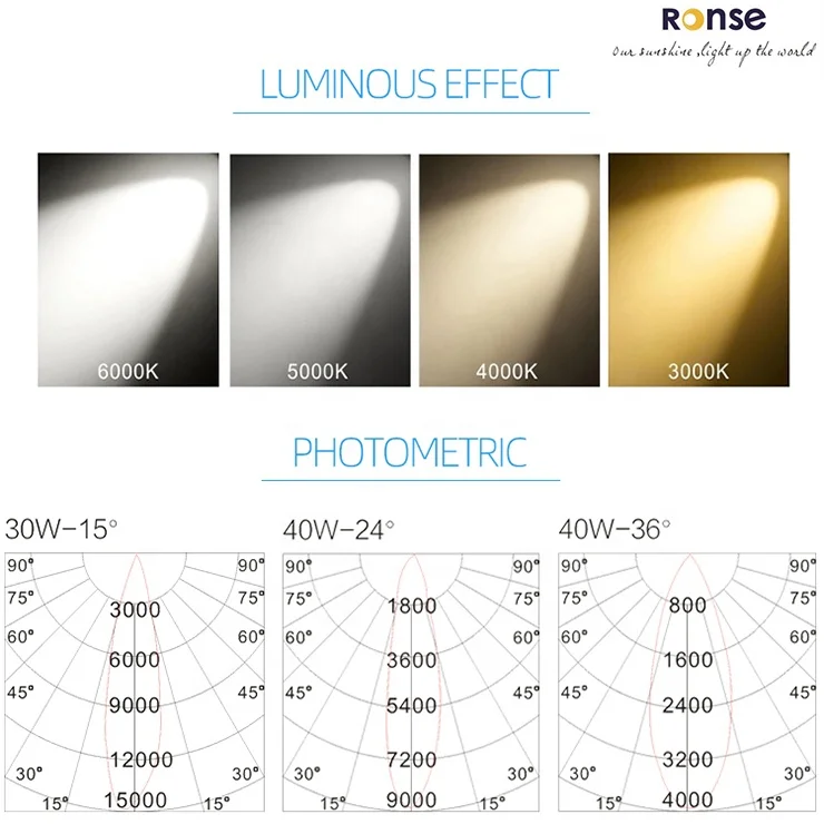 RONSE Light Spot Led Indoor Track Busbar Trunking System For Industry LED Track  Light for bedroom