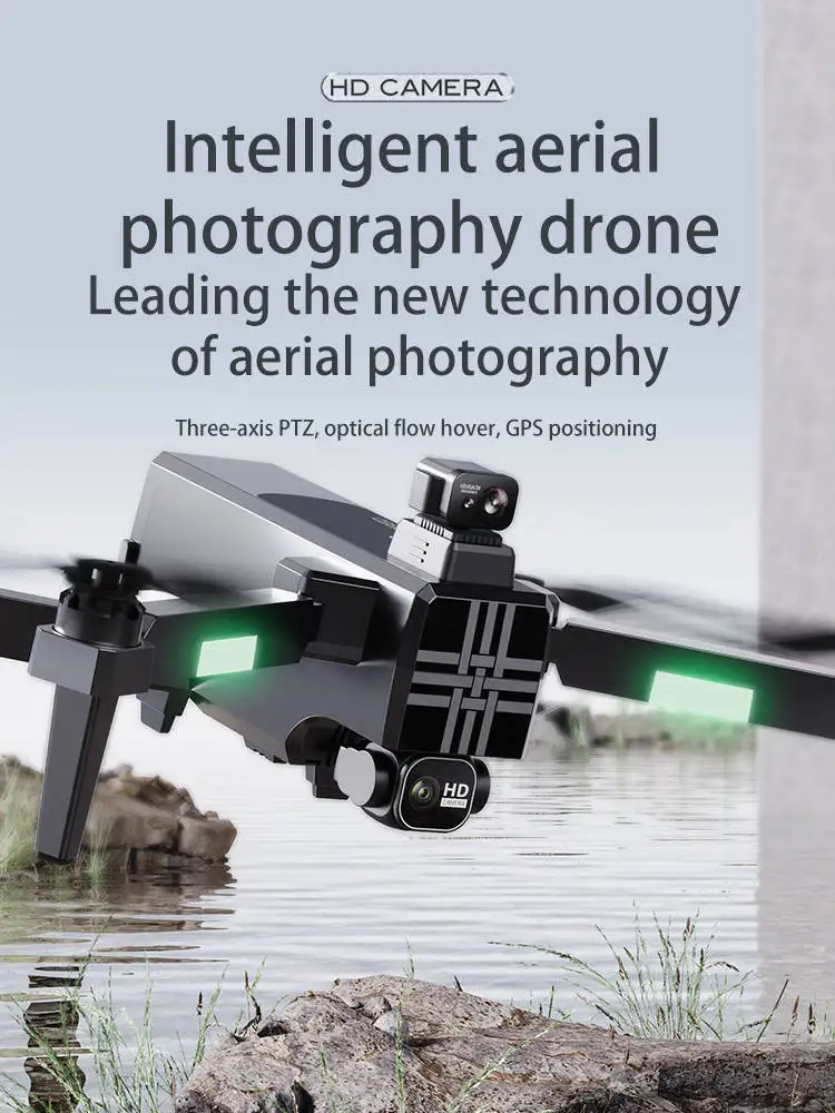 JHD NEW A380 Digital 5G Drone 8K HD 3-axis PTZ Electronic Anti-shake ESC Dual Camera Super Battery Brushless RC FPV Helicopter