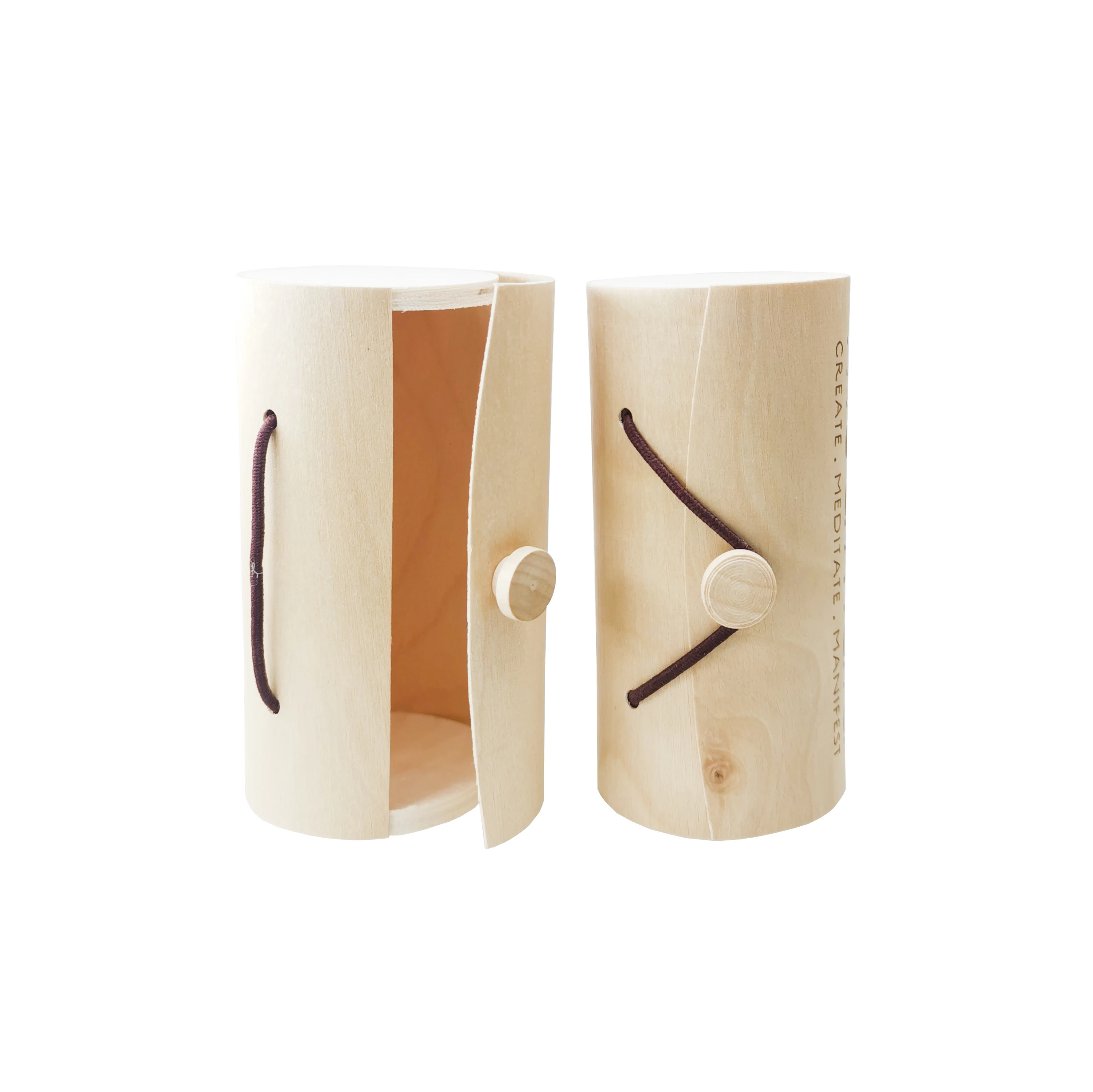 Custom Cork Bark Packing Wood Box New Style Round Storage Wooden Box Tea Cosmetics Gift Box