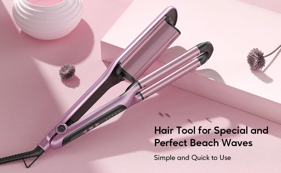 Triple Barrel Iconic Hair Tool Deep Wave Electric Waver Hair Crimper Hair Flat Iron