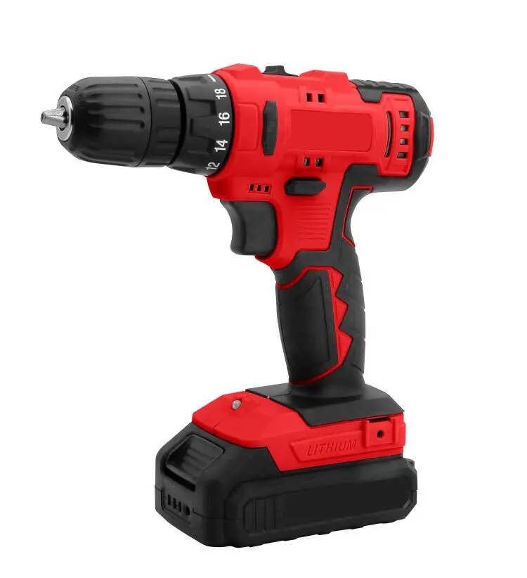 16/18V Li-ion Battery 10mm Rechargeable Dual With LED Light Screwdriver Cordless Drill Battery 1300/1500mAh