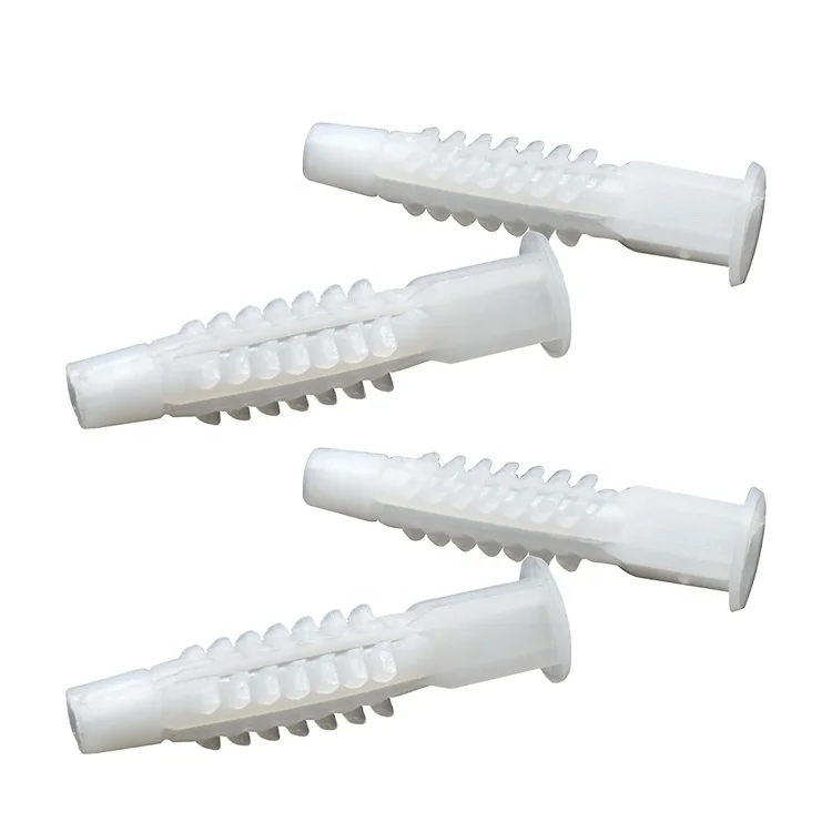 PE material plastic anchor white wall plug use for hollow brick expansion pipe  plastic expansion screw