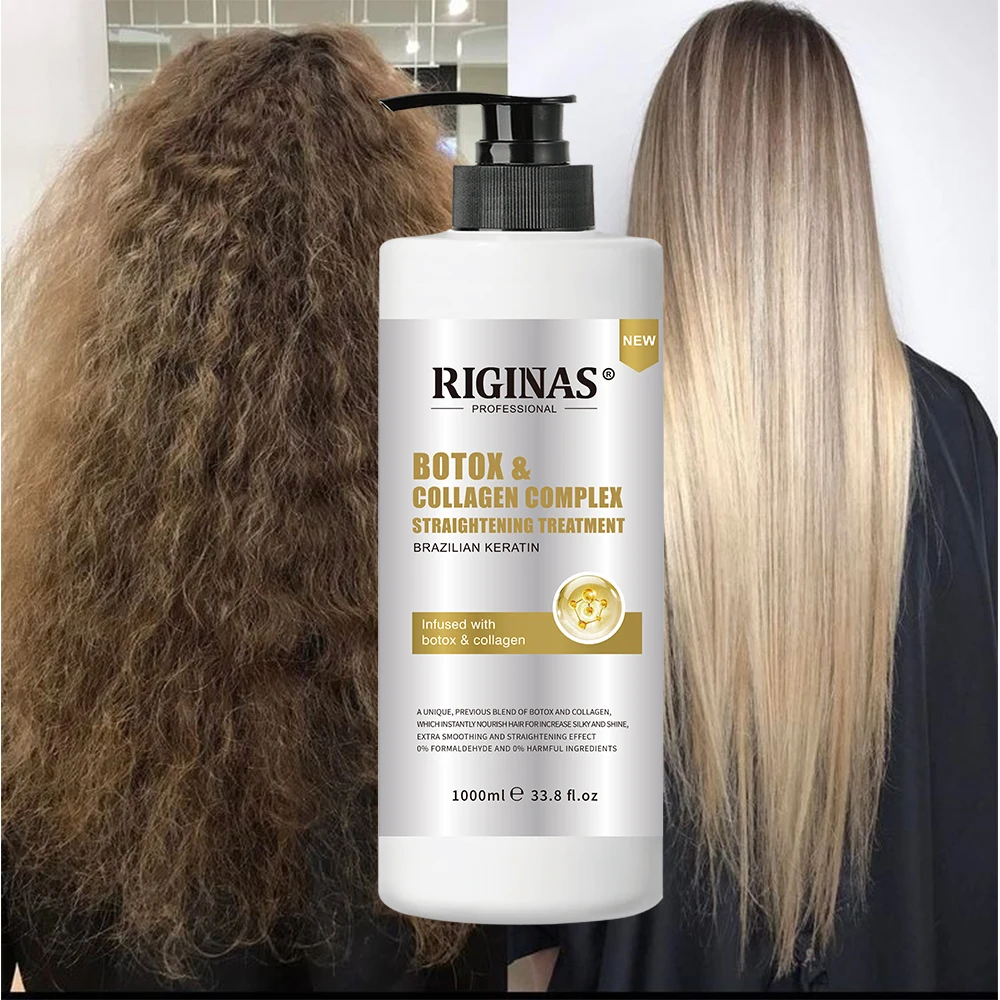 Riginas Botox Keratin Hair Brazilian Treatment Nano Botox Keratin Straightening Treatment Cream