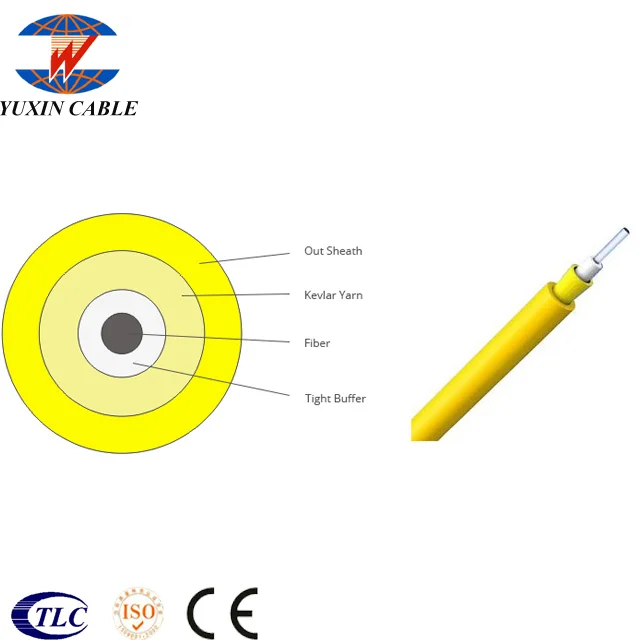 1 Core Simplex Sm Mm Om3 2.0mm 3.0mm Gjfjv Gjfjh  Simplex Armored Fiber Optic Cable Patch Cords Equipments