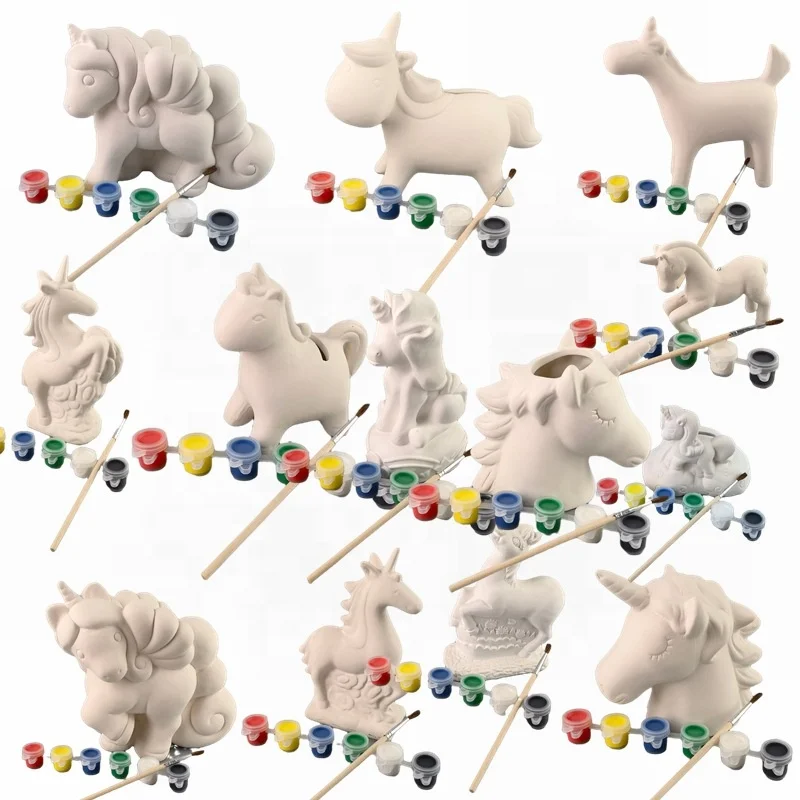 Paint Your Own Unicorn ceramic painting kit craft supplies