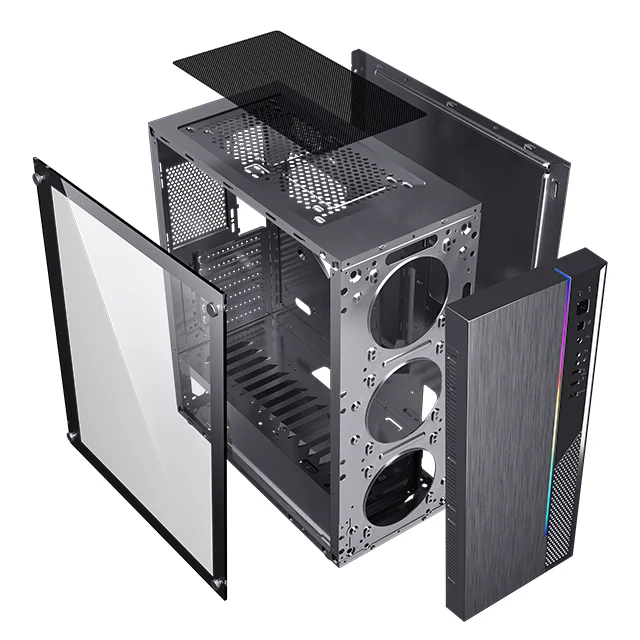 pc case model with ARGB Strip support vertical VGA gaming casing computer case atx case