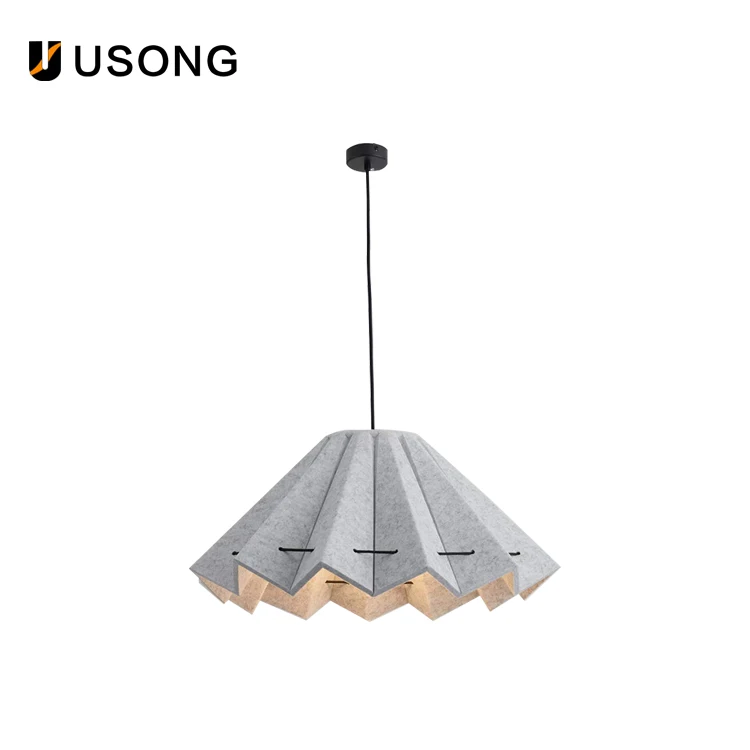 Better Environment Acoustic Felt Manufacturers Selling Polyester Chimney Sitting Room Bedroom Sound Absorbing Droplight Lamp