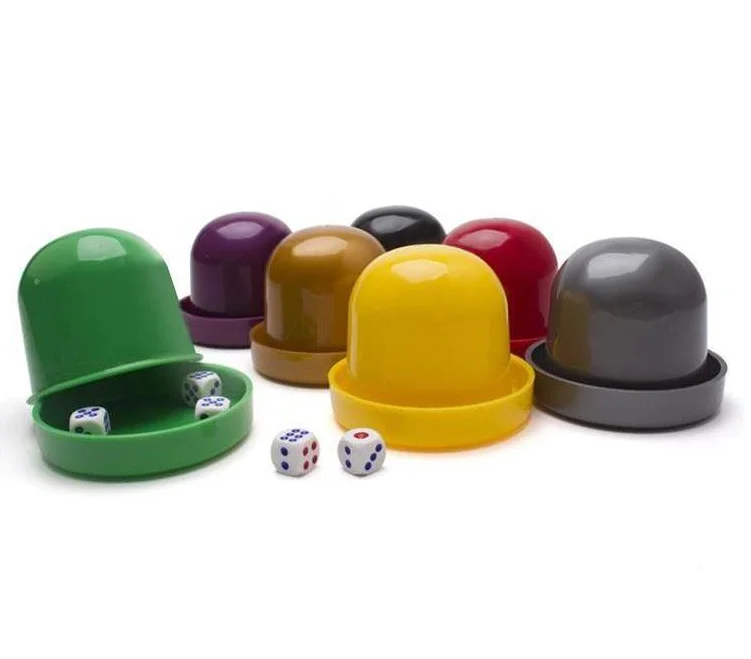 Factory Dice Cup Plastic Dice Box Colorful smart plastic play game toys