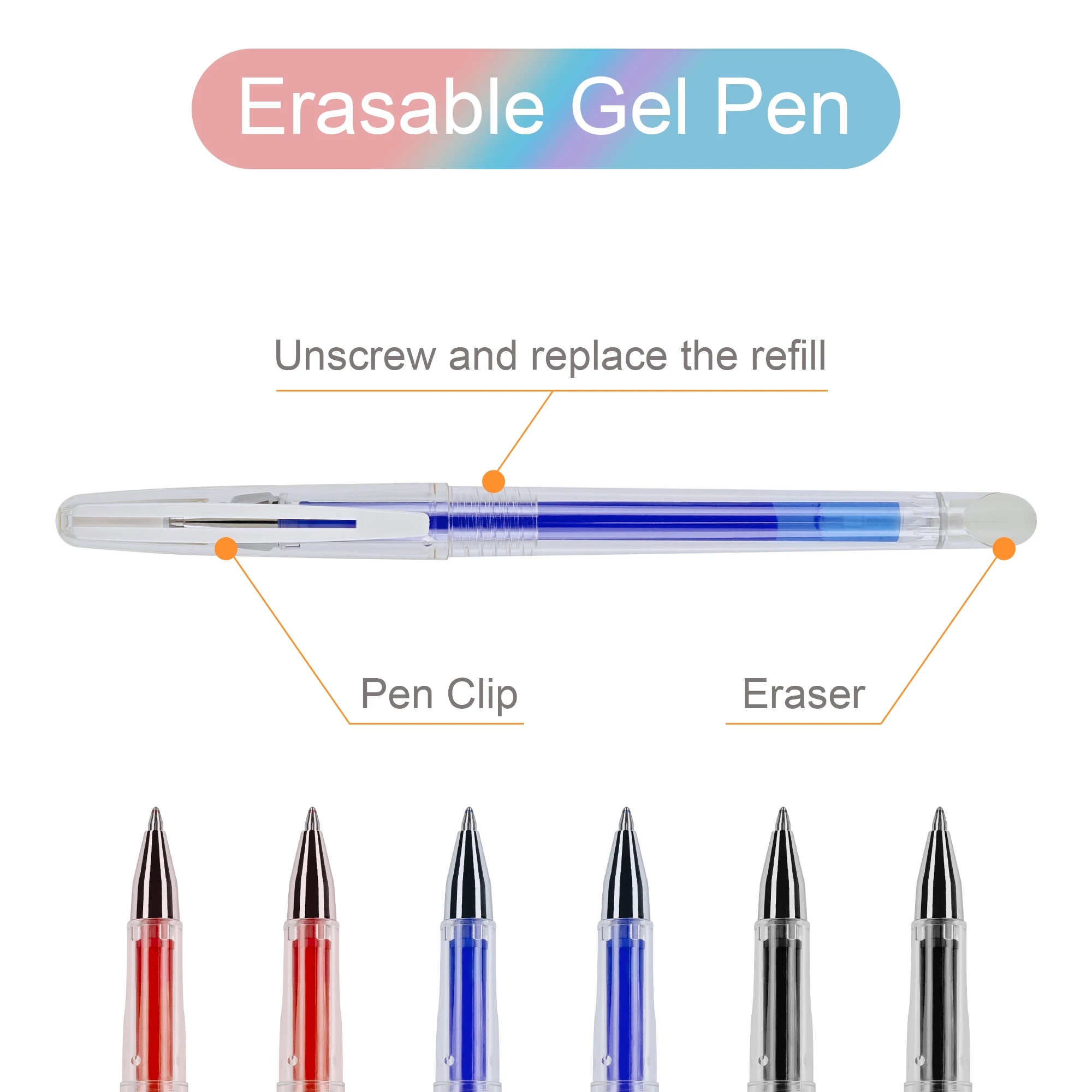 Erasable Pen Suitable Refills Colorful 8 Color Creative Drawing Tools Gel Pen Sets
