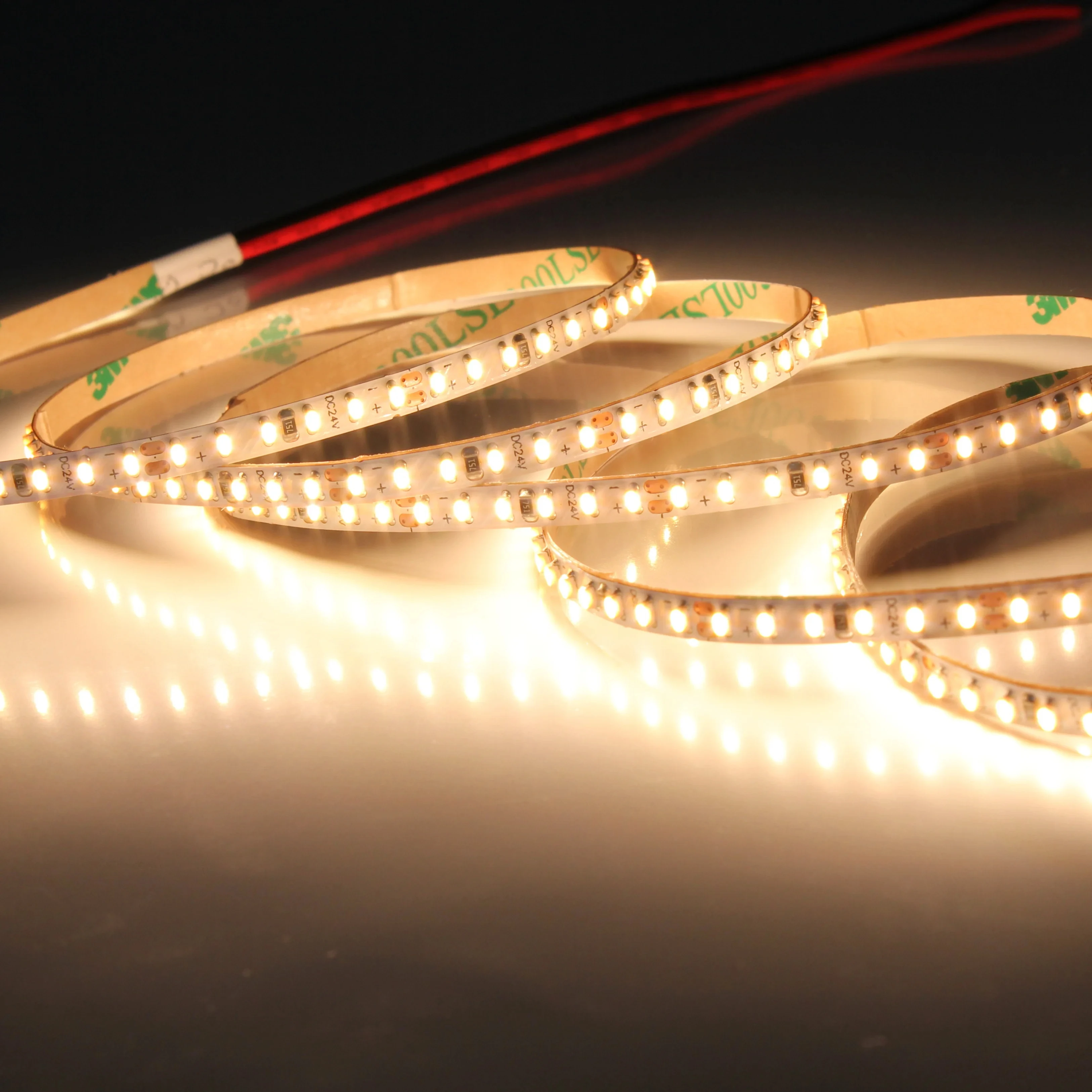 smd 2216 2110 2835 3014 super narrow 3mm 4mm 5mm   12v led strip light 24v 3SDCM CRI90 60/120/240 led light strip waterproof